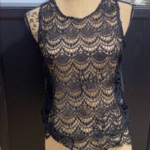 Black lace tank top